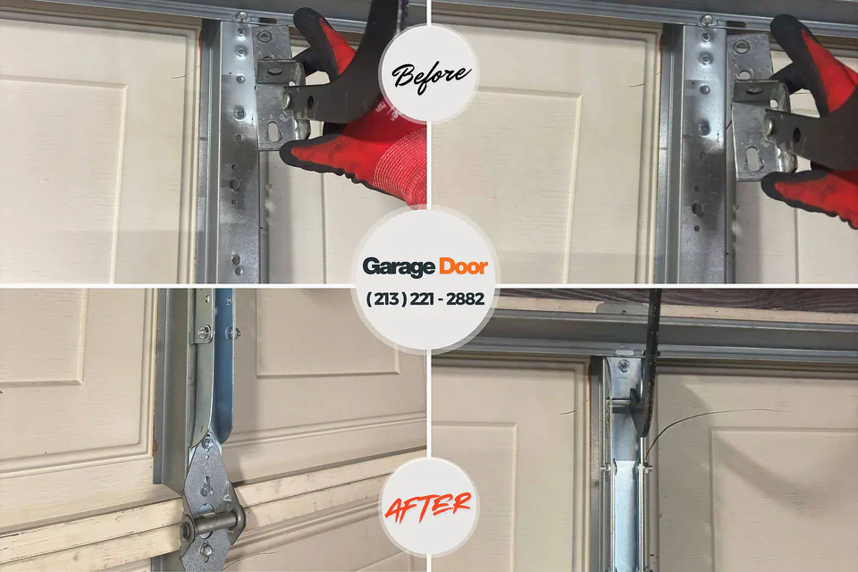 Before and after: garage door repair Port Edwards, WI